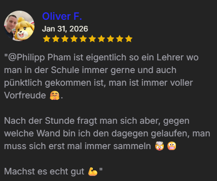Bewertung von Oliver F. mit zehn Sternen