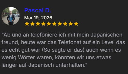 Bewertung von Pascal D. mit zehn Sternen