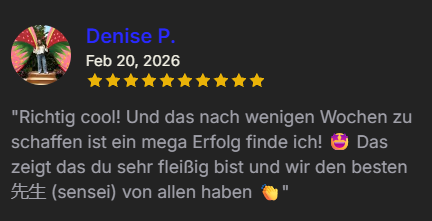 Bewertung von Denise P. mit zehn Sternen
