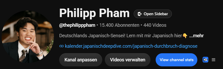 YouTube-Kanal Philipp Pham mit 15.400 Abonnenten