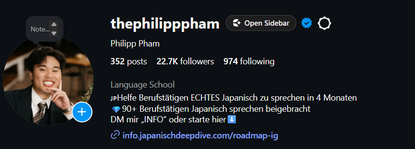 Instagram-Profil thephilipppham mit 22,7K Followern